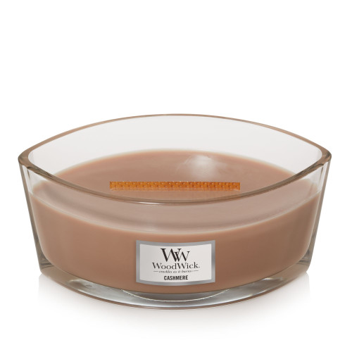 WoodWick Cashmere Ellipse Candle with Hearthwick Flame