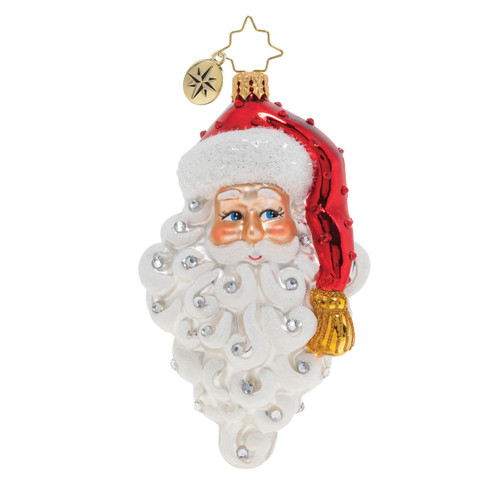 Grinning Santa Ornament