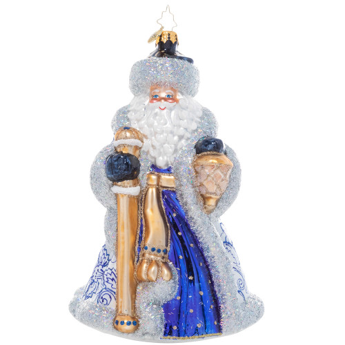 Cheerful Chinoiserie Santa Ornament