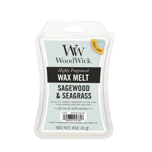 WoodWick Candles Sagewood & Seagrass 3 oz. Hourglass Wax Melt