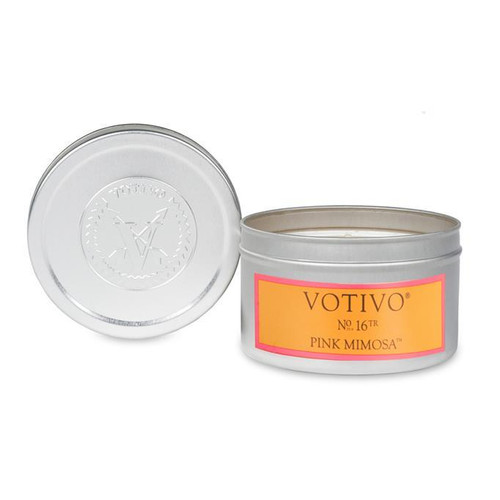 Pink Mimosa Aromatic Travel Tin Votivo Candle