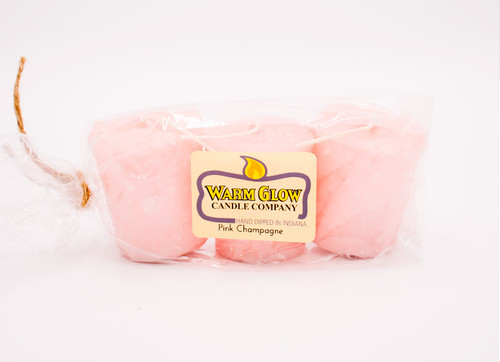 Pink Champagne 3-Pack Votive by Warm Glow Candles