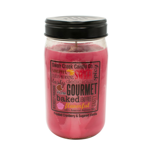 Frosted Cranberry & Sugared Vanilla 24 oz. Swan Creek Kitchen Pantry Jar Candle