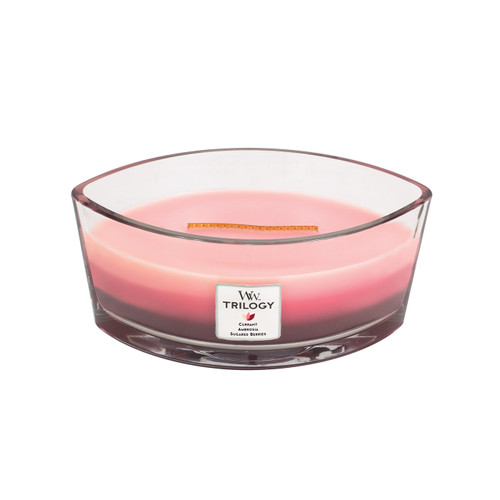 WoodWick Fruit Temptation  Trilogy Candle 16 oz. HearthWick Flame