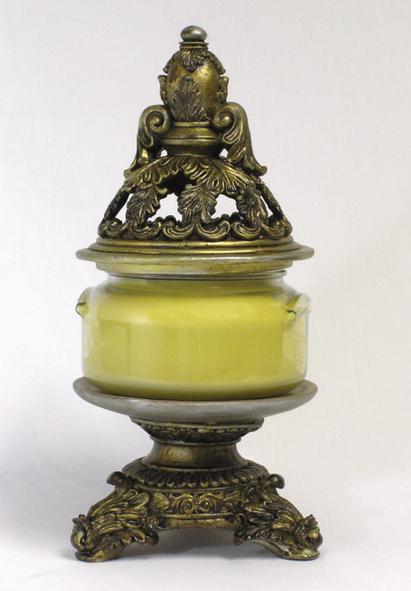 Baroque Gold Finial Lid & Base for 11 oz.  Jar by Tyler Candle Company