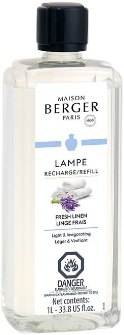 Fresh Linen 1 Liter (33.8 oz.) Fragrance Lamp Oil - Lampe Berger by Maison Berger