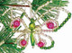 4.5-inch Floral Flutters Clip-ons - Green-Pink by HeARTfully Yours