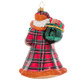 Perfectly Plaid Santa Ornament