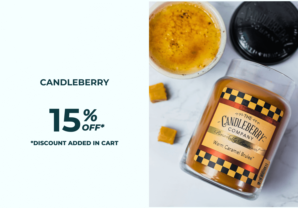 Candleberry - 15% OFF Discount added in cart