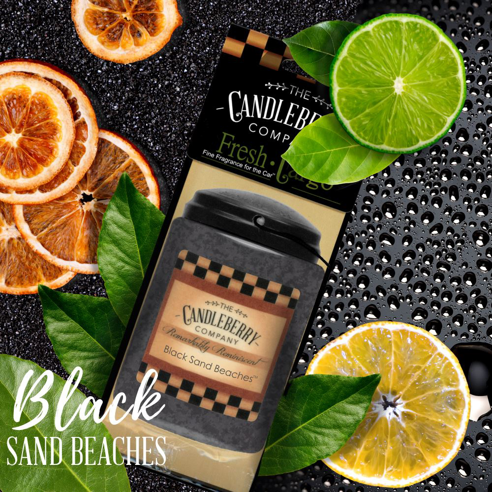 Candleberry Candles Black Sand Beaches Fresh CarGo Car Fragrance