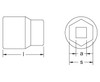 4.5mm Socket, 1/4" Drive (Aluminum Bronze) EX1503AA-4.5A