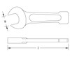 100 mm Wrench, Striking- Open End, (Aluminum Bronze) EX200-100A