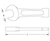 155 mm Wrench, Striking- Open End, (Aluminum Bronze) EX200-155A