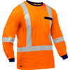 Bisley ANSI Type R Class 3 and CSA Z96 Class 2 X-Back Long Sleeve Shirt, 4XL, Hi-Vis Yellow