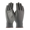 PIP Seamless Knit Polyester Glove with Polyurethane Coated Flat Grip on Palm & Fingers, L, Gray