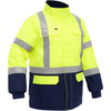 Bisley ANSI Type R Class 3 and CSA Z96 Class 2 X-Back Extreme Cold Jacket with Navy Bottom, 4XL, Hi-Vis Yellow
