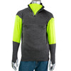 Kut Gard ATA PreventWear ATA Blended Cut Resistant 1/4 Zip Pullover with Hi-Vis Sleeves and Thumb Holes, M, Dark Gray