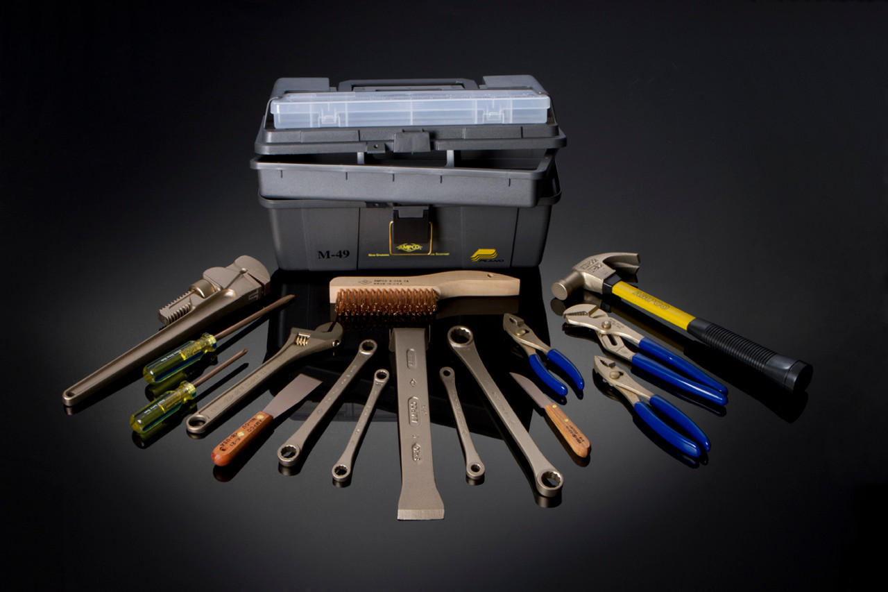 Kit 16 Piece Tool Kit Non-Sparking, Non-Magnetic M-49 First Industrial  Supplies
