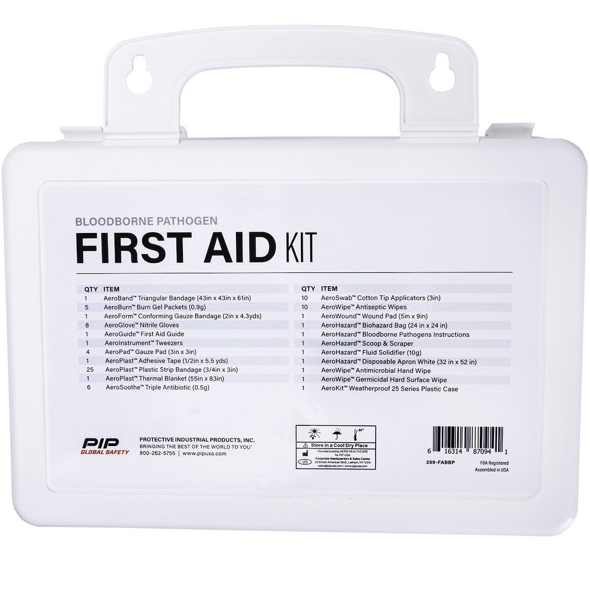 PIP First Aid and Bloodborne Pathogens Kit, KIT, White 299-FABBP ...