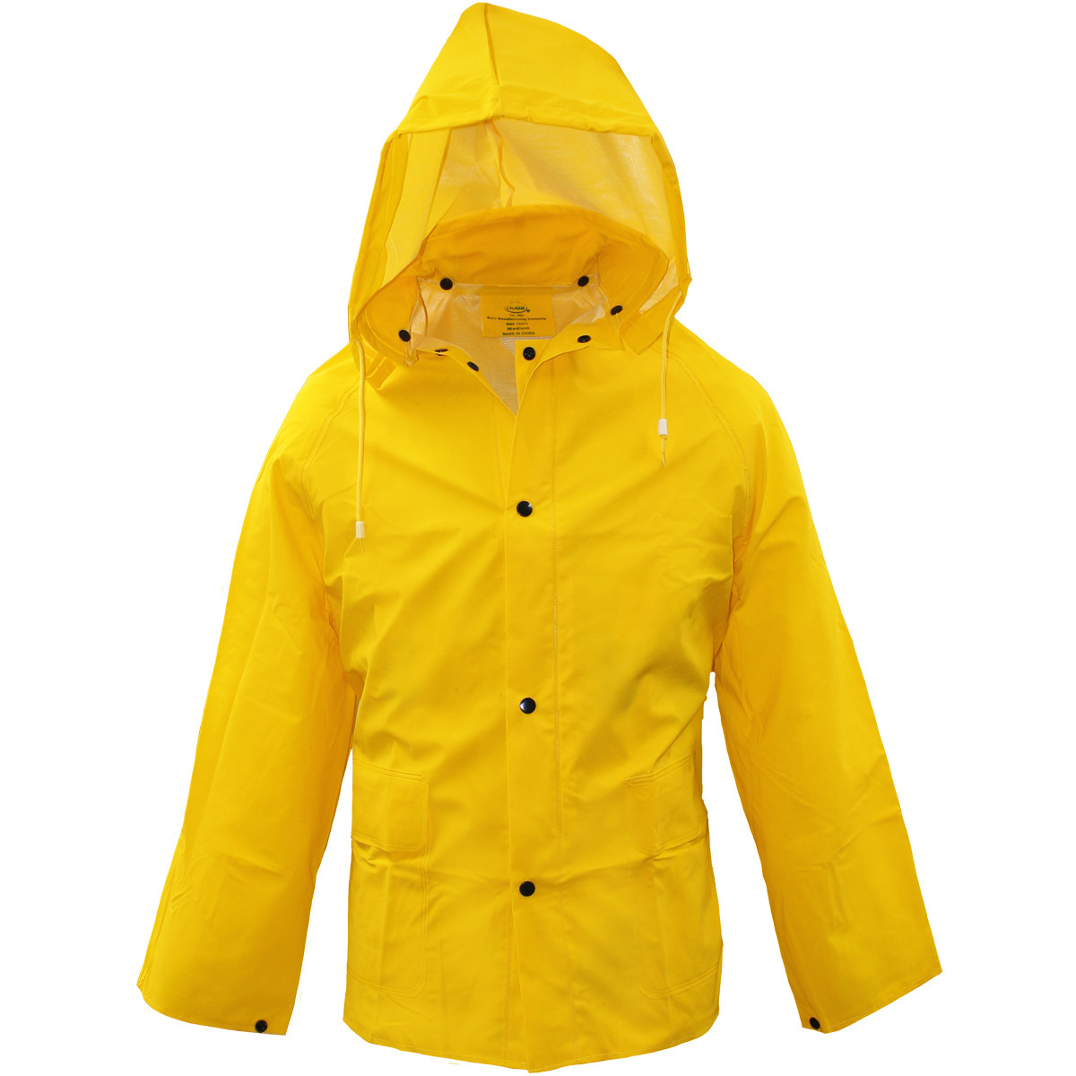 lined yellow raincoat