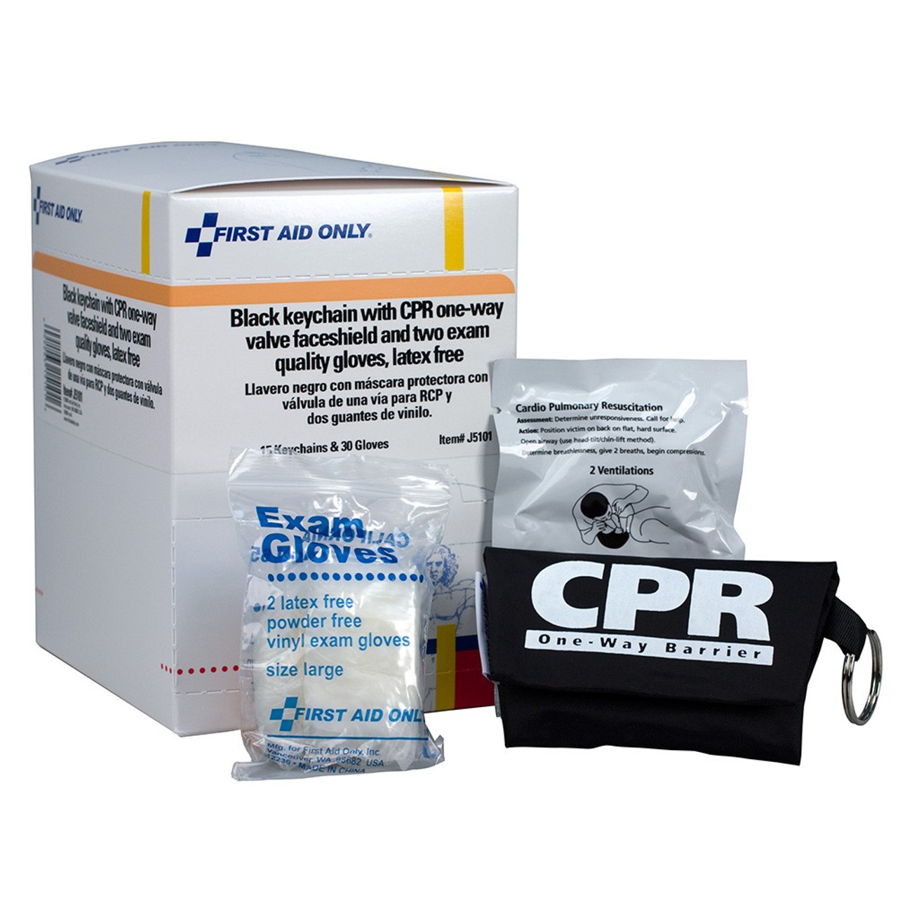 CPR Mask and Gloves Keychain