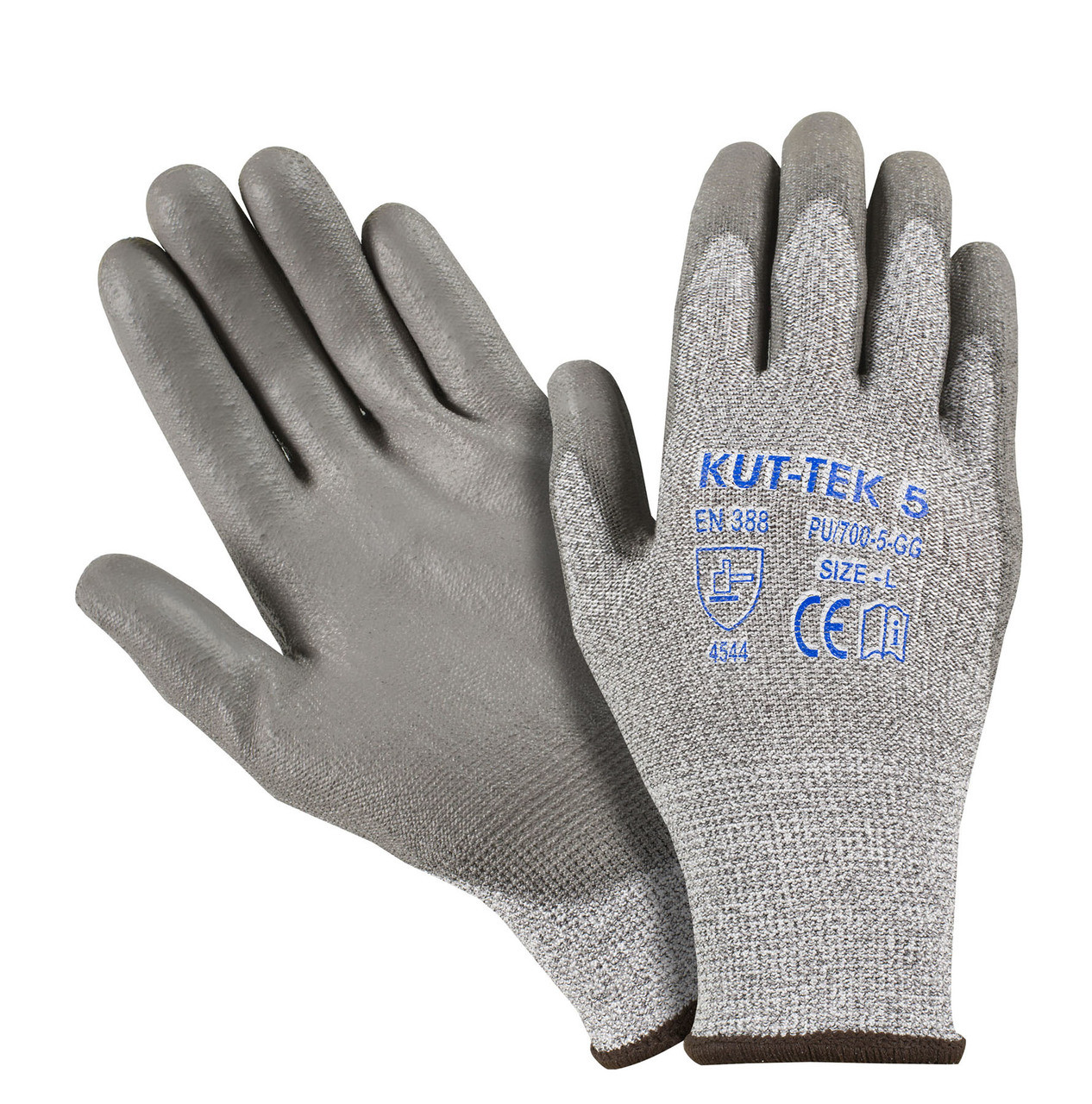 Gray Polyurethane Dipped Gloves