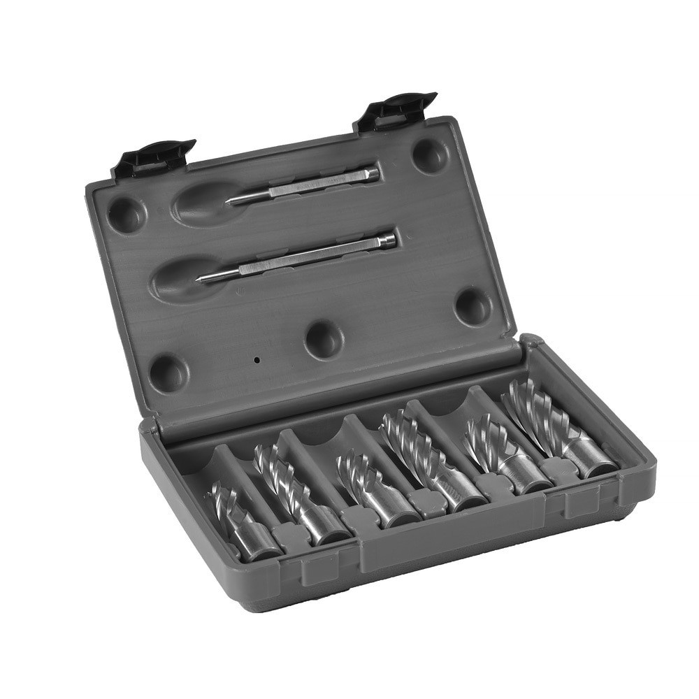 High Speed Steel Annular Cutter Set 6 Piece, 1" and 2" Depth of Cut