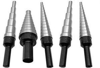 5 Piece Unibit HSS Step Drill Bit Set (Sizes #1 - #5)