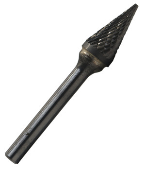 SM43 1/8" X 5/8" Cone Pointed End Carbide Bur 1/8" Shank