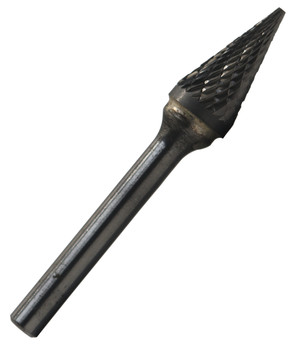 SM53 3/16" X 1/2" Cone Pointed End Carbide Bur 1/8" Shank