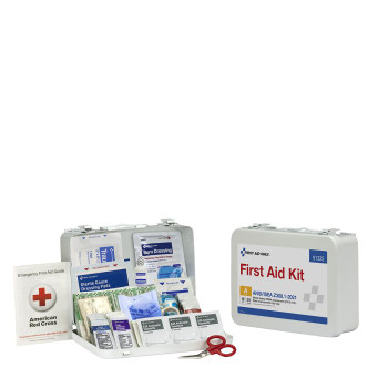 25 Person ANSI 2021 Class A, Metal First Aid Kit