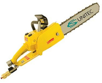 Air Chain Saw with Brake, 21", 4 HP, 90 psi / 92 cfm, for wood