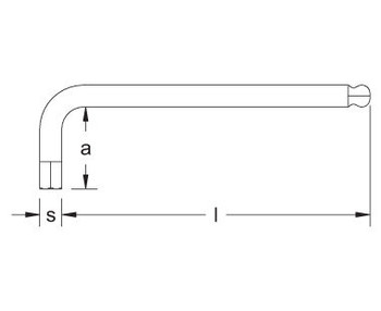 3/16" Allen Wrench, Long Ball (Copper Beryllium) EX209L-030UB