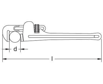 300MM (12") Pipe Wrench (Aluminum Bronze) EX502-12A