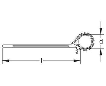 2" L600mm Chain Pipe Wrench (Copper Beryllium) EX600-2B