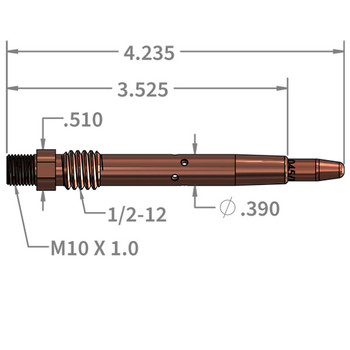 Replacement Diffuser for Binzel Asia 142.0144 Style Thread-on - For 7mm PowerBall Contact Tip