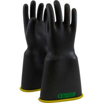 NOVAX  Class 3 Rubber Insulating Glove with Bell Cuff - 14", 8, Black