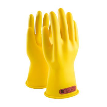 NOVAX  Class 0 Rubber Insulating Glove with Straight Cuff - 11", 8.5, Yellow