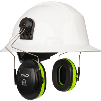 v1  V1 Full Brim Mounted Passive Ear Muff - NRR 23, OS, Neon Green