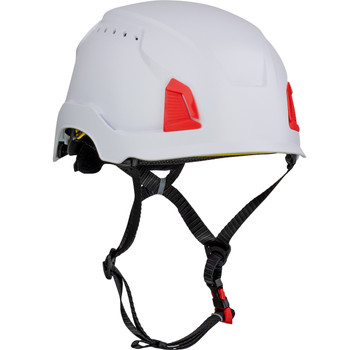 Traverse Vented, Industrial Climbing Helmet with Mips Technology, ABS Shell, EPS Foam Impact Liner, HDPE Suspension, Wheel Ratchet Adjustment and 4-Point Chin Strap, OS, White