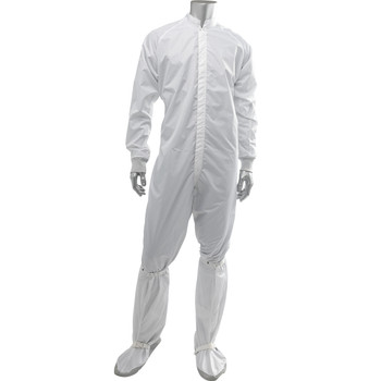 Uniform Technology Maxima ESD ISO 4 (Class 10) Cleanroom ESD Coverall, M, White