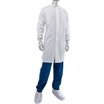 Uniform Technology Maxima ESD ISO 4 (CLASS 10) Cleanroom Frock, 3XL, White