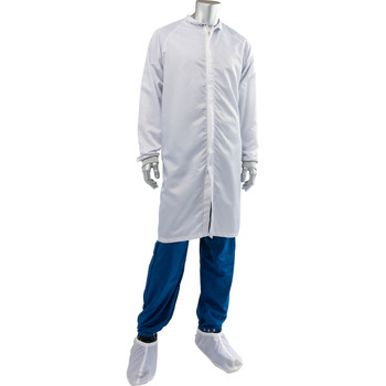 Uniform Technology Disctek 5.0 Grid ISO 6 (Class 1000) Cleanroom Frock, M, White