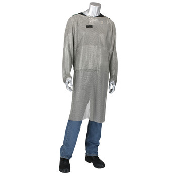 US Mesh Stainless Steel Mesh Tunic with Extended Apron Front with Belly Guard, L