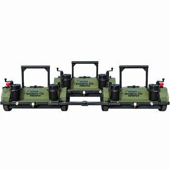 Seeker Airmag Runway and Airport Tow-Behind Magnetic Sweeper - Green, 180" Triple Trailer SAM180T/G 
