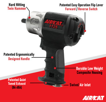 1/2" Composite Impact Wrench 1250 ft-lbs 1125 1/2" Composite Impact Wrench 1250 ft-lbs 1125