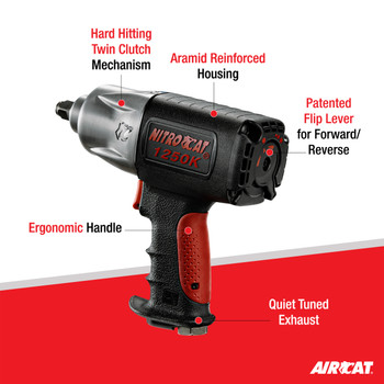 1/2" NitroCat Impact Wrench 1300 ft-lb 1250-K 1/2" NitroCat Impact Wrench 1300 ft-lb 1250-K