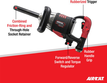 1" Vibrotherm Drive Straight Impact Wrench w/ 6" Ext. Anvil 2300 ft-lb 1993-VXL 1" Vibrotherm Drive Straight Impact Wrench w/ 6" Ext. Anvil 2300 ft-lb 1993-VXL