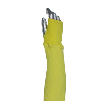 Yellow 12" 12 inch Kevlar ACP 2/1 Rib Knit Slv Arc Rated 9.5 Cal/cm2, KW Arc Sleeves