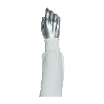 White 18" Pritex Sleeve, 18-inch, White, Standard Width, Elastic Cuff Pritex Sleeves